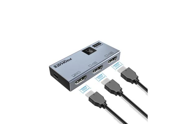 Promate MediaSwitch-2T Ultra-HD 8K@60Hz HDMI® Switch with Smart Touch Control